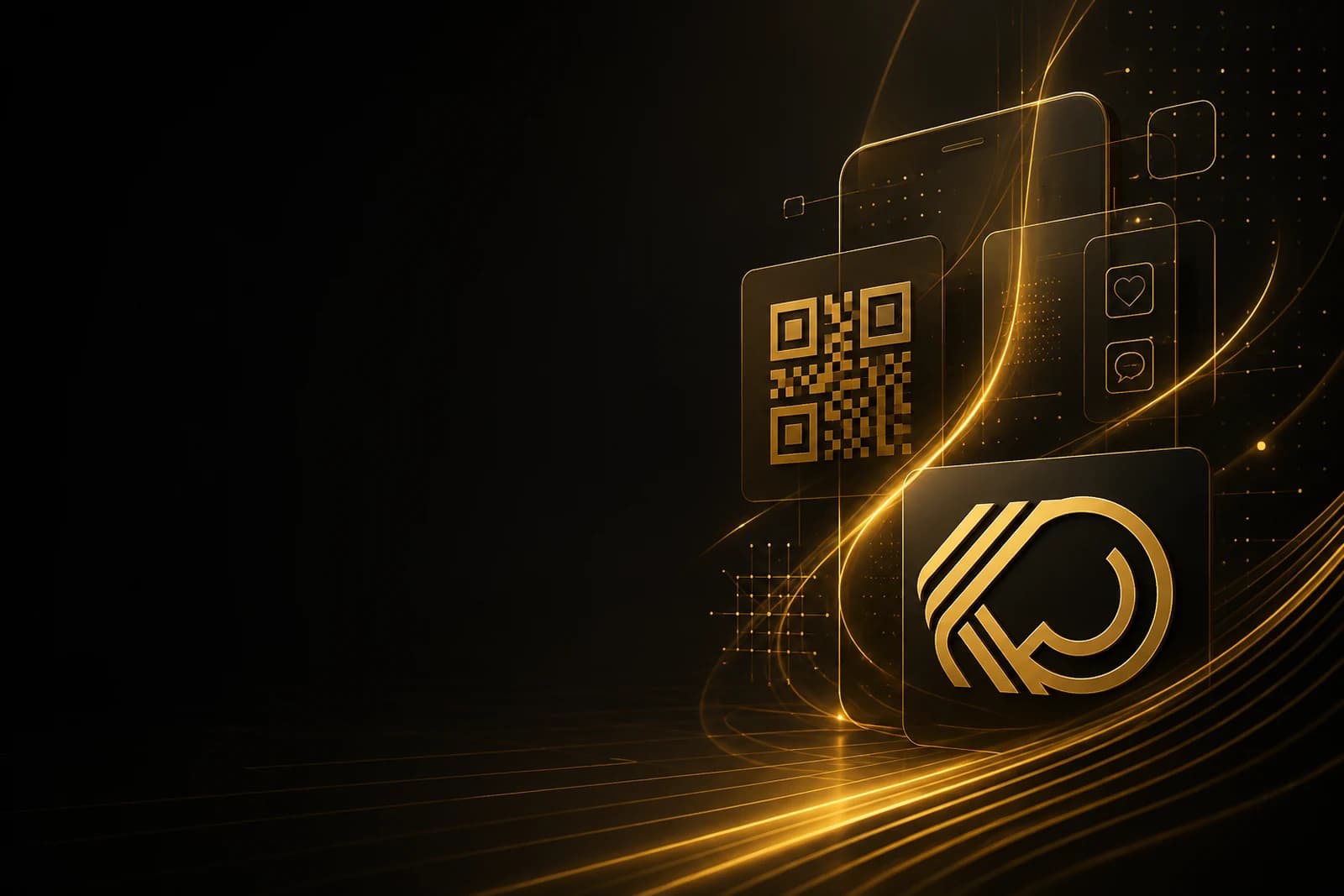 Composição visual da Kinau Company: QR Code, avaliações e presença digital